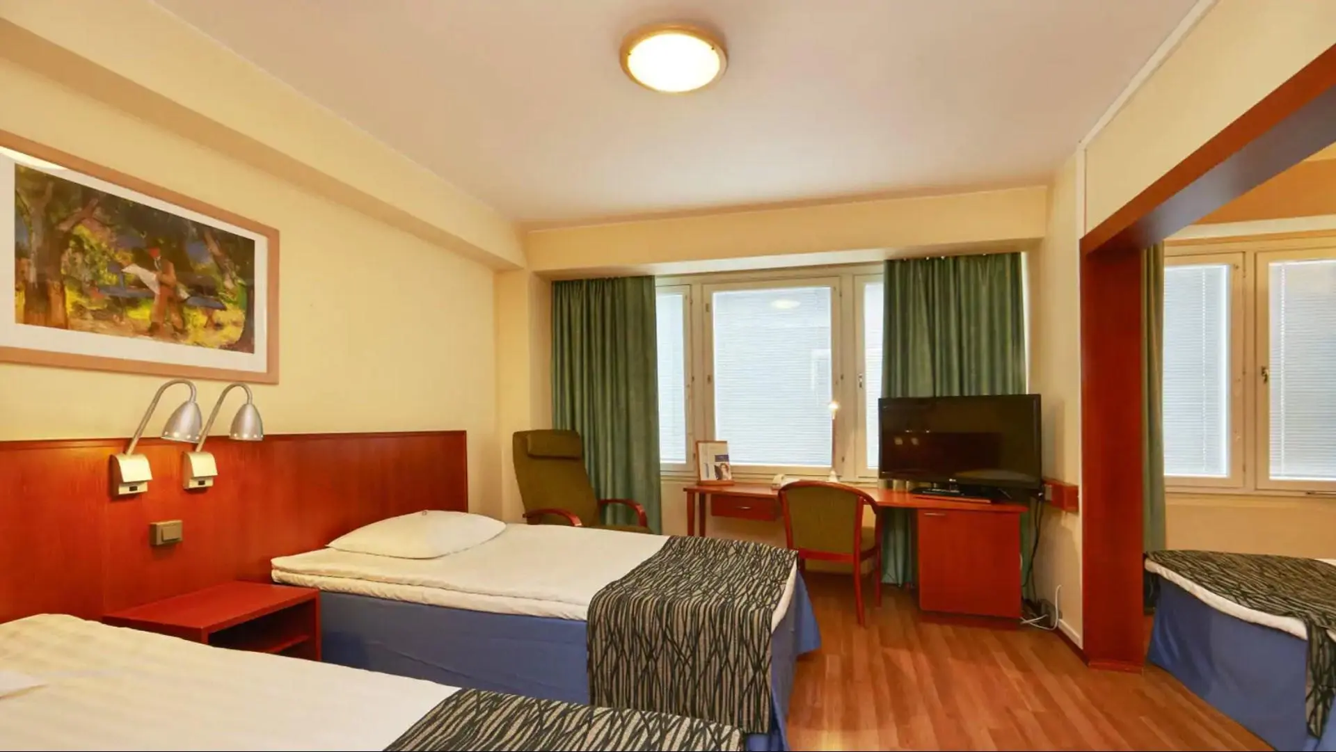 Scandic hotel lobby modern interior