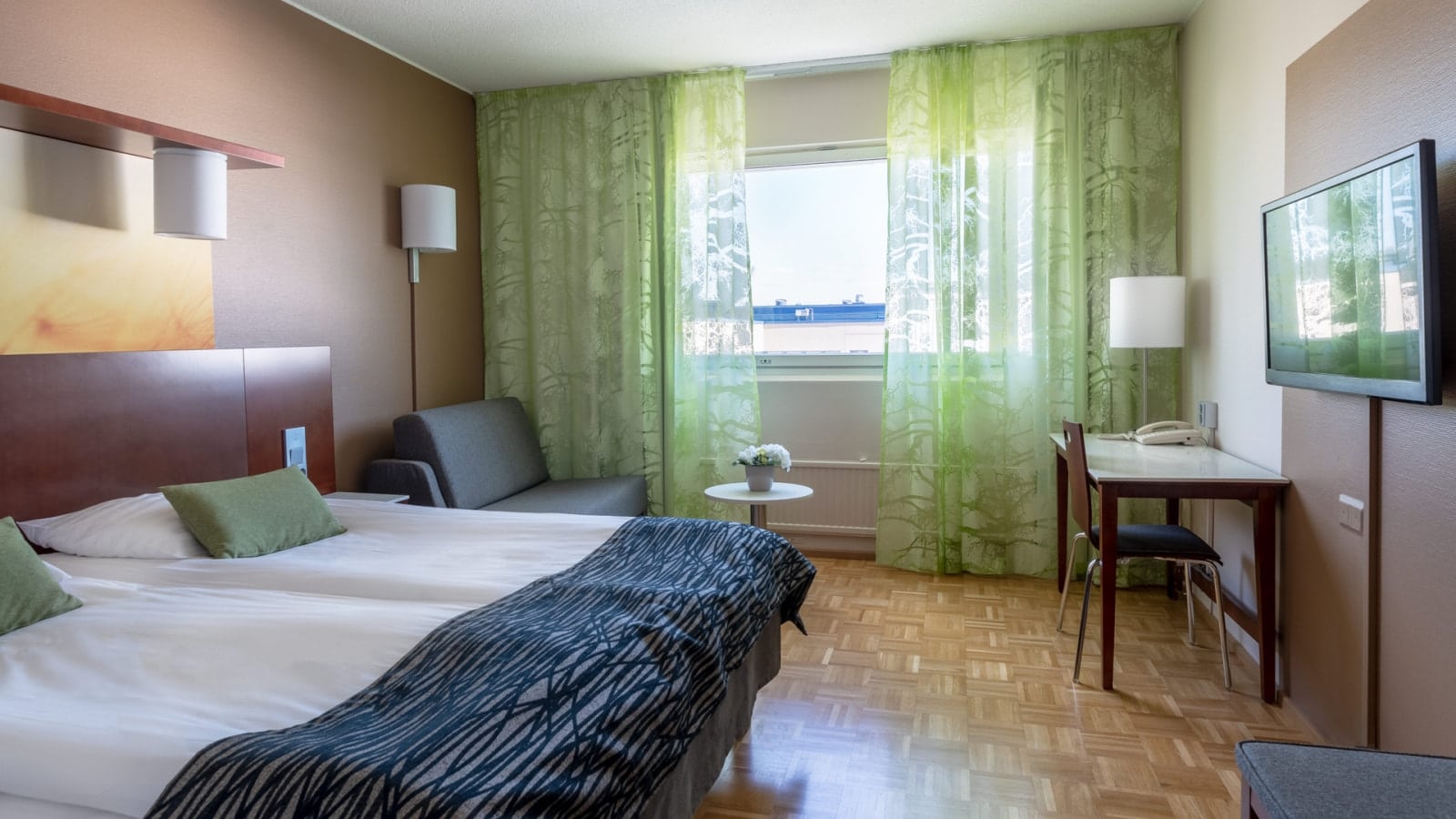 Scandic hotel lobby modern interior